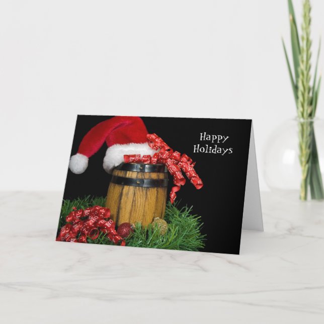Tarjeta Festiva Felices vacaciones Keg (Anverso)