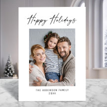 Felices Vacaciones Moderna Elegante Foto Elegante