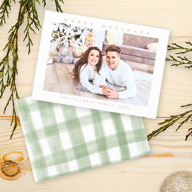 Tarjeta Festiva Felices vacaciones, moderna foto mínima (Subido por el creador)