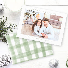 Tarjeta Festiva Felices vacaciones, moderna foto mínima