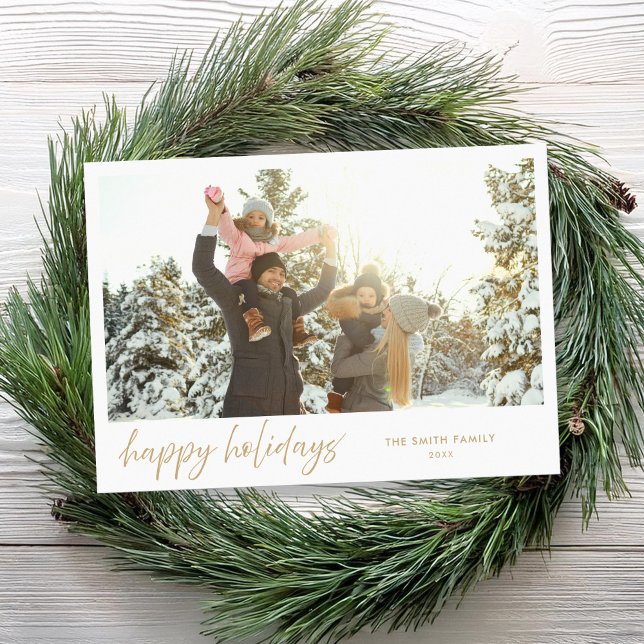 Tarjeta Festiva Felices vacaciones, moderna foto Minimalista (Subido por el creador)