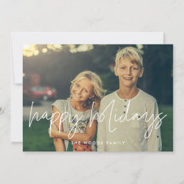 Tarjeta Festiva Felices vacaciones, moderna foto Minimalista