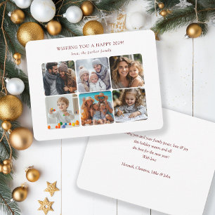 Tarjeta Festiva Felices vacaciones Navidades de Collage de fotos