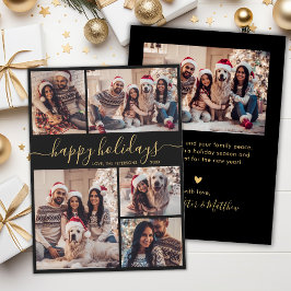 Tarjeta Festiva Felices vacaciones Navidades de Collage de fotos d