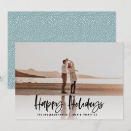 Tarjeta Festiva Felices vacaciones navidades modernos, con fotos m