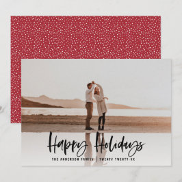 Tarjeta Festiva Felices vacaciones navidades modernos, con fotos m