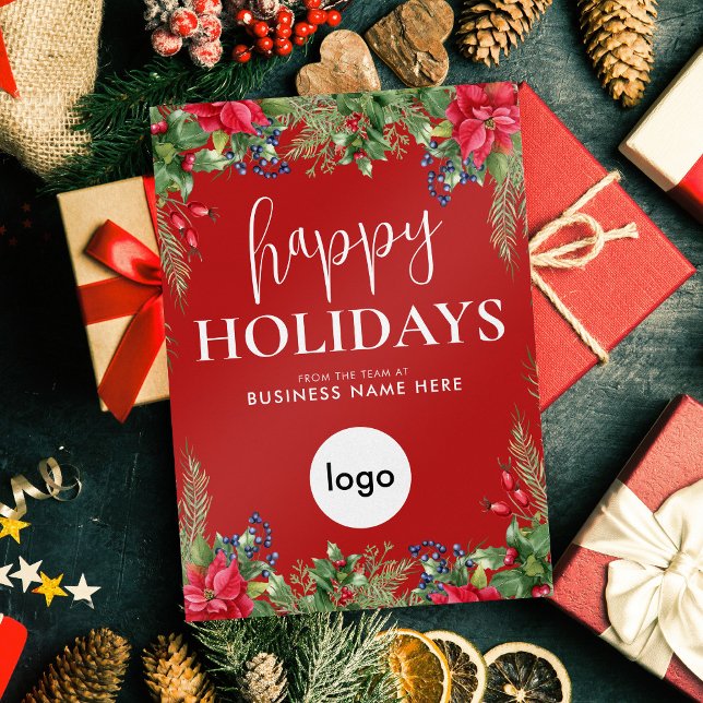 Tarjeta Festiva Felices vacaciones Navidades modernos Logo de nego (Subido por el creador)