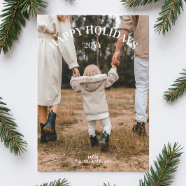 Tarjeta Festiva Felices vacaciones Navidades modernos y elegantes 