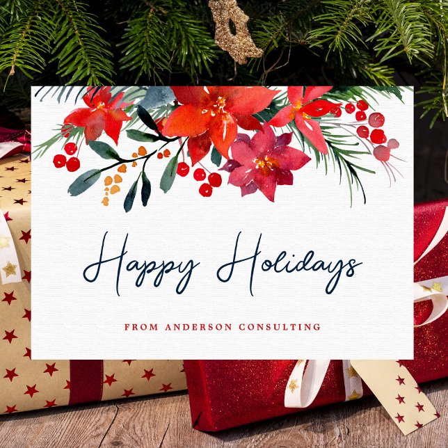Tarjeta Festiva Felices Vacaciones Negocios Modernos (Subido por el creador)