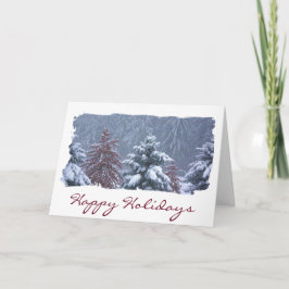 Tarjeta Festiva Felices vacaciones nevadas comfy invierno maravill