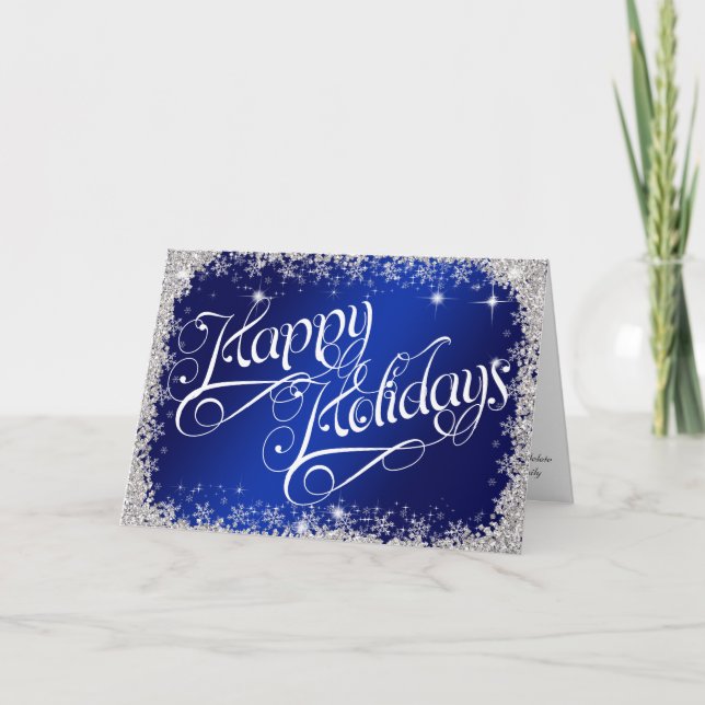 Tarjeta Festiva Felices vacaciones PERSONALIZADAS Sorprendente Azu (Anverso)