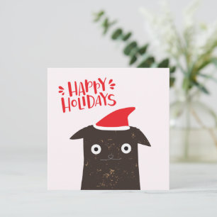 Tarjeta Festiva Felices vacaciones - Personalizado de gatos de Nav