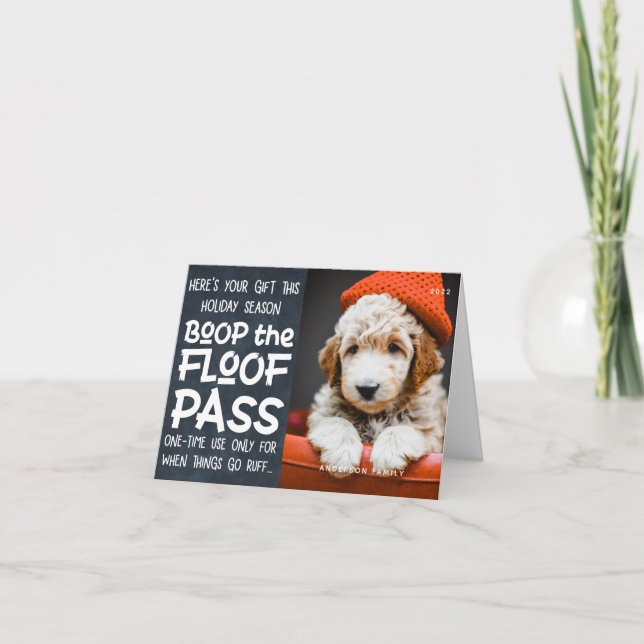 Tarjeta Festiva Felices vacaciones Personalizado de Mascota divert (Anverso)