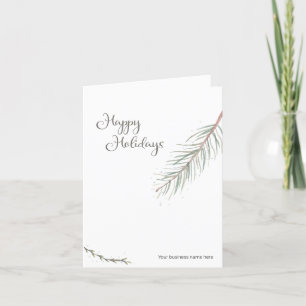 Tarjeta Festiva Felices vacaciones Personalizado de nombre de nego