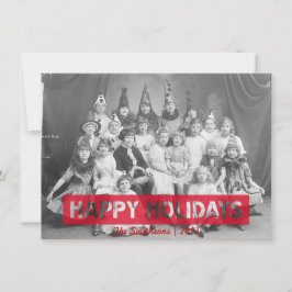 Tarjeta Festiva Felices vacaciones Rojo Texto inverso