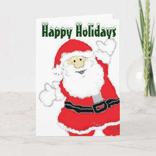 Tarjeta Festiva Felices vacaciones Santa
