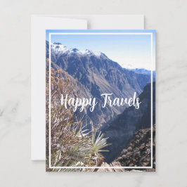 Tarjeta Festiva Felices Viajes por el Cañón Colca, Perú