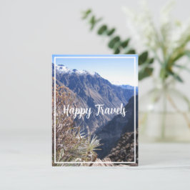 Tarjeta Festiva Felices Viajes por el Cañón Colca, Perú