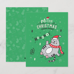 Tarjeta Festiva Felices y divertidas felicitaciones a los gatos Na