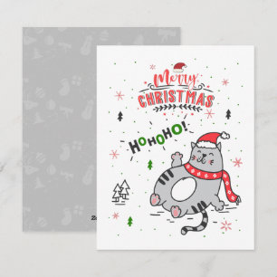 Tarjeta Festiva Felices y divertidas felicitaciones a los gatos Na