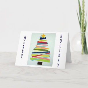 TARJETA FESTIVA FELICIDAD DE VACACIONES / NUEVO AÑO DE ALEGRÍA