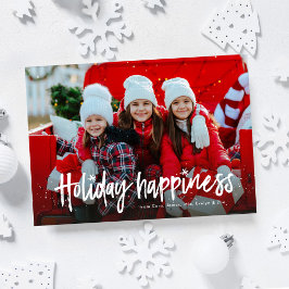 Tarjeta Festiva Felicidad linda foto sencilla de una familia en Na