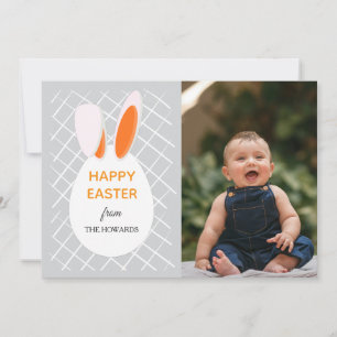 Tarjeta Festiva Felicidad Pascua Foto Patrones Modernos Elegantes
