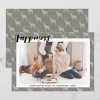 FELICIDAD RÚSTICA Gris Burlap Simple Script