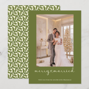 Tarjeta Festiva Felicidad y Casados Recién Casados Foto Personaliz