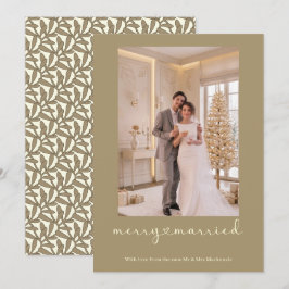 Tarjeta Festiva Felicidad y Casados Recién Casados Foto Personaliz