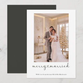Tarjeta Festiva Felicidad y Casados Recién Casados Foto Personaliz