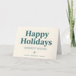 Tarjeta Festiva Felicidades de vacaciones con guión corporativo vi