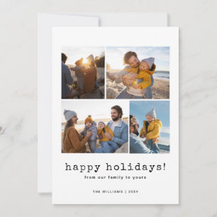 Tarjeta Festiva Felicidades Modernas de Vacaciones Colaje de Fotos