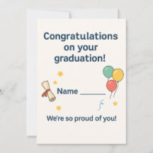 ¡Felicidades pequeño graduado! Personalizado para 
