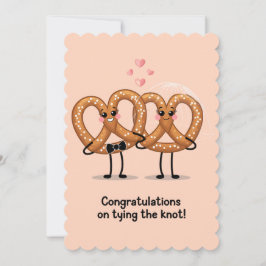 Tarjeta Festiva Felicidades por Atar el Nudo Pretzel Gracioso