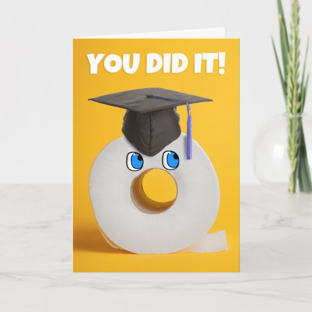 Tarjeta Festiva Felicidades por el papel de graduado (Anverso)