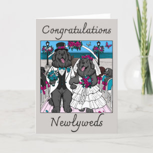 Tarjeta Festiva Felicidades Recién Casados (en blanco dentro)
