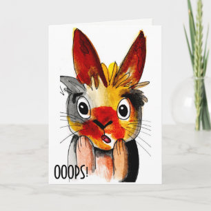 Tarjeta Festiva Felicitación Tardía de Pascua - ¡UPS!