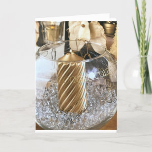 TARJETA FESTIVA FELICITACIONES A SUS PRIMEROS NAVIDADES JUNTOS