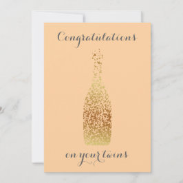 Tarjeta Festiva Felicitaciones a tus gemelos