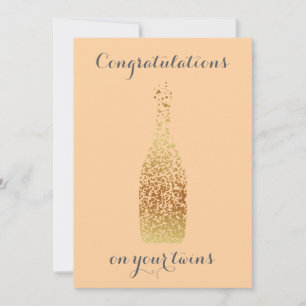 Tarjeta Festiva Felicitaciones a tus gemelos