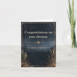 Tarjeta Festiva Felicitaciones a un nuevo miembro del consejo: una