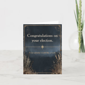 Tarjeta Festiva Felicitaciones a un nuevo miembro del consejo: una