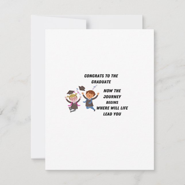 Tarjeta Festiva Felicitaciones al graduado por una (Anverso)