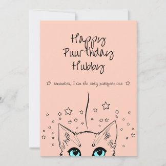Tarjeta Festiva Felicitaciones de Cumpleaños Feliz Purr-thday para