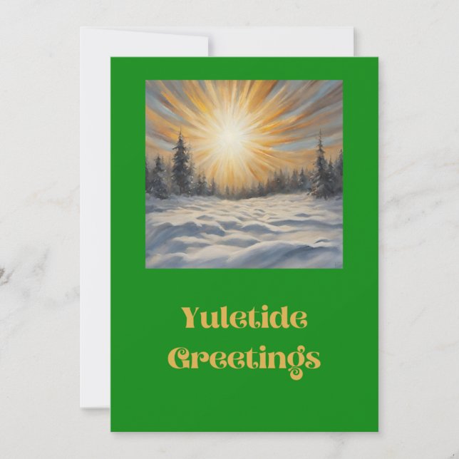 Tarjeta Festiva Felicitaciones de Yule  (Anverso)