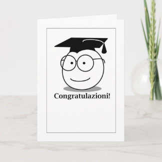 Tarjeta Festiva ¡Felicitaciones! - Emoji de graduación