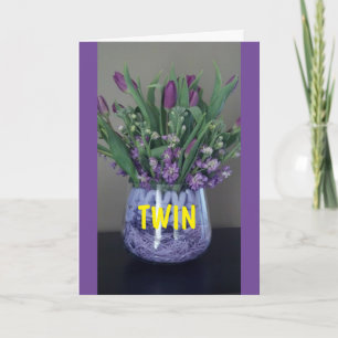 TARJETA FESTIVA **FELICITACIONES ESPECIALES DE PASCUA A MI GEMELA*