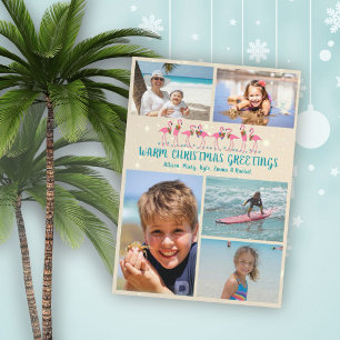 Tarjeta Festiva Felicitaciones Navideñas Calurosas Collage de Foto