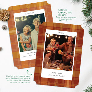Tarjeta Festiva Felicitaciones Navideñas con Foto de Cuadros Rústi